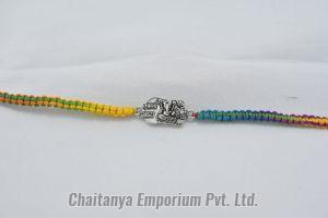 Divine Lord Gajanand Silver Rakhi