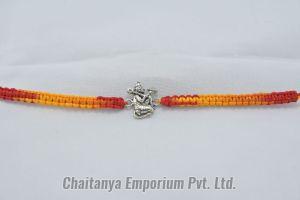 Divine Lord Hanuman Mountain in Hand Silver Rakhi