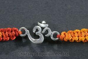 Divine Om Silver Rakhi