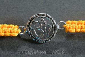 Divine Encircle Om Silver Rakhi