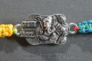 Divine Lord Gajanand Silver Rakhi