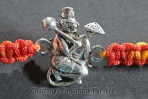 Divine Lord Hanuman Mountain in Hand Silver Rakhi