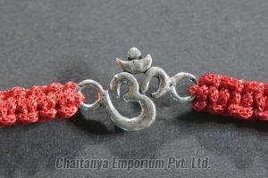 Divine Om Silver Rakhi