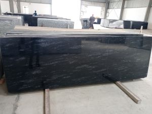 Wave Black Granite Slab