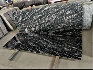 Zebra Black Granite Slab