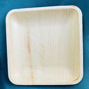 7 square areca plate