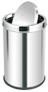 Silver Stainless Steel Dustbin