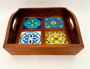 Wooden Carved Decorative Tray