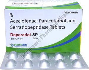 Aceclofenac Paracetamol Serratiopeptidase tablet