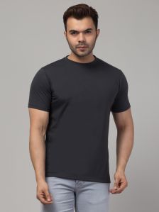 Grey Men Round Neck T-Shirt