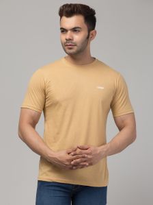 Skin Color Men Round Neck T-Shirt