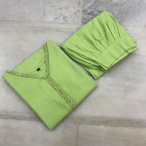 Green Kurti Palazzo Set