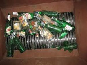 Stainless Steel Glass Bottle Crusher, Capacity(kg/hr): 500.