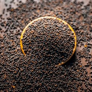 black mustard seeds.