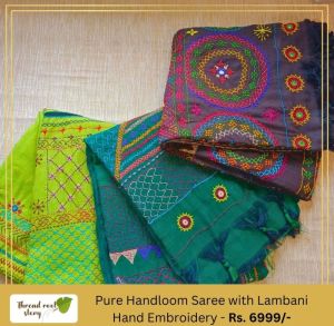 Pure Handloom Saree with Lambani