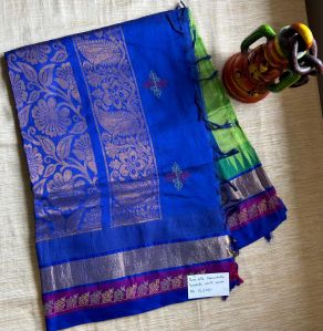 Pure Silk Saree with Karnataka Kashidakari Work