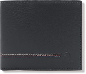 men kara black bifold leather wallet