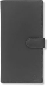 kara black unisex genuine leather passport holder