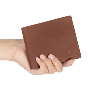 KARA Tan Men's Wallet Bifold Genuine Leather- Wallets for Men with 4 Visiting Card Holder Slot