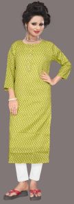 Ladies Printed Cotton Crepe Kurti