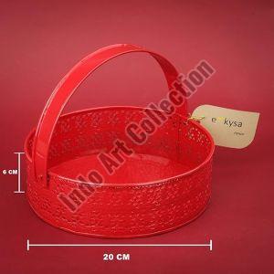Iron Ekysa Red Hamper Basket