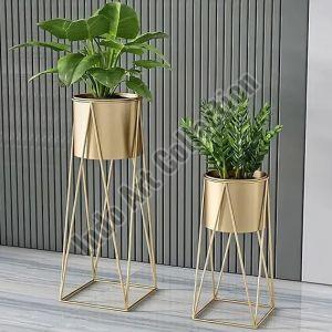 Golden Flower Pot Stand