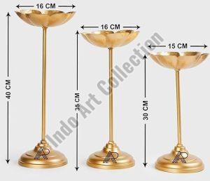 gold taj stand set of 3