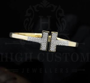 Ladies Gold Plated Diamond Bracelet