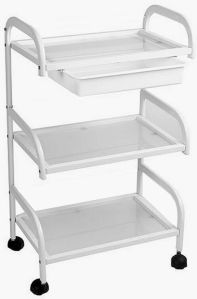 Professional salon glass trolley