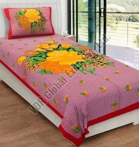 Cotton Printed Single Bedsheet