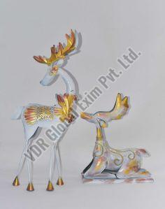 Modern Couple Deer Statue