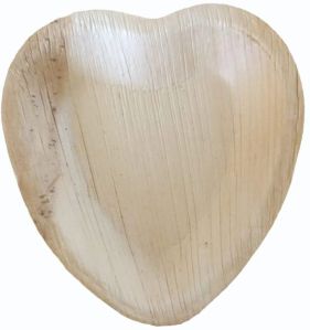 Heart Shaped Areca Leaf Plate