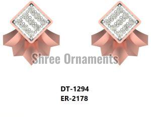 ER-2178 Ladies Rose Gold Earring