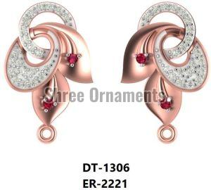 ER-2221 Ladies Rose Gold Earring