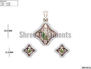 JRD-PS-51 Ladies Rose Gold Pendent Set