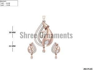 JRD-PS-85 Ladies Rose Gold Pendent Set