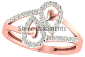 M-PLR-3973 Ladies Rose Gold Ring