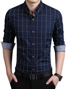 Mens Check Casual Shirt