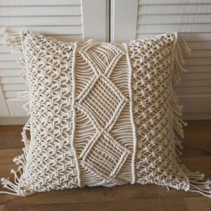 Fancy Cotton Macrame Cushion Cover