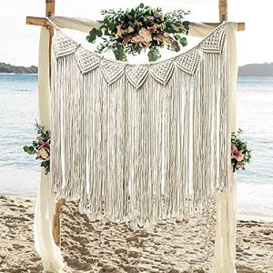 Handmade Cotton Macrame Wall Hanging Curtain