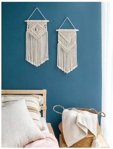 White Cotton Macrame Wall Hanging