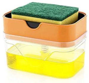 2 In 1 Liquid Sponge Holder Soap Dispenser