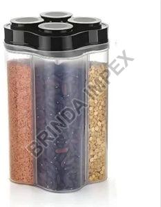 4 Section Plastic Container