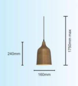 Antique Copper Gold Hanging Light