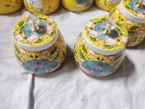 Cow printed pichwai jars