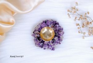 Amethyst Cluster Tea Light Holder Diya