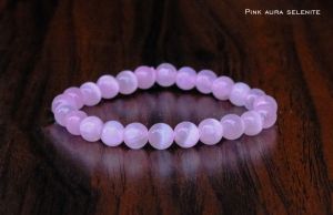 Light Pink Selenite Gemstone Bracelet