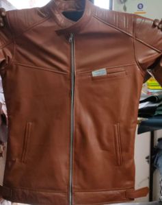 Medium Brown Mens Leather Jacket