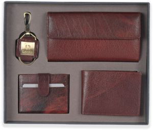 Buff Leather Wallet Set