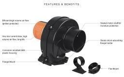 SEAFLO Flange / Flex Mount Bilge Blower 130CFM 12v / 24v